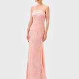 PRIM EMBELLISHED SASH GOWN B82D63L