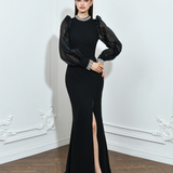 WINNIE SHEER SLEEVE GOWN B67D12L