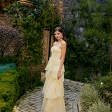 ALLISON TIERED CROSSOVER GOWN B70D26L