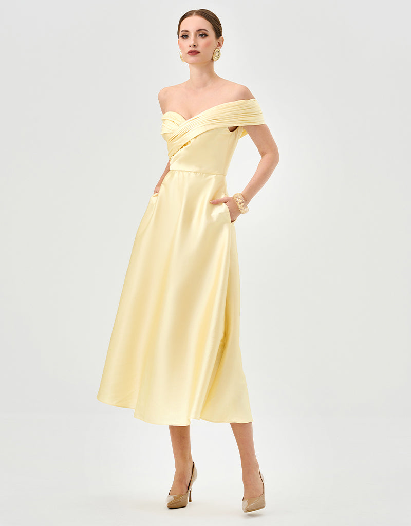 WYNTER OFF SHOULDER MIDI BL82D30S