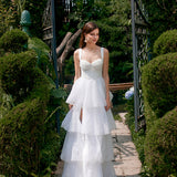 ELVYRA CRYSTAL ORGANZA TIERED GOWN B68D24L