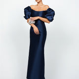 MEREDITH PUFF SLEEVES SCOOPED GOWN B82D81L