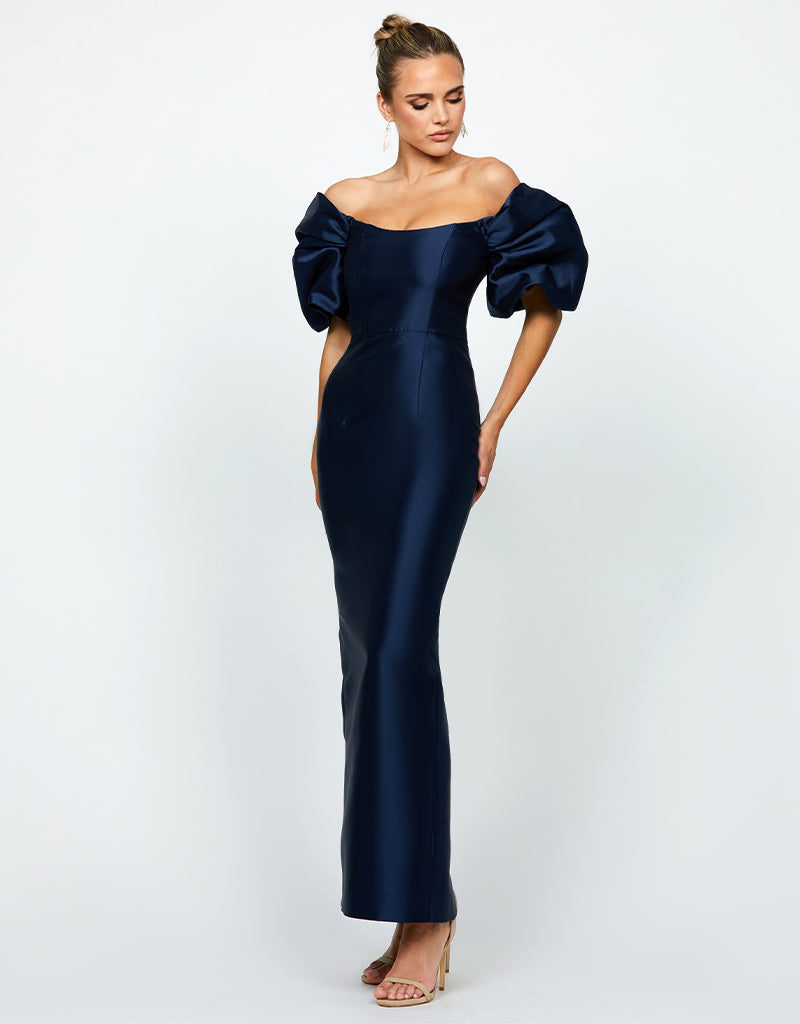 MEREDITH PUFF SLEEVES SCOOPED GOWN B82D81L