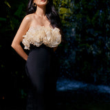 CARMILLA ROSETTE FISHTAIL GOWN B70D27L