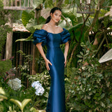 MEREDITH PUFF SLEEVES SCOOPED GOWN B82D81L