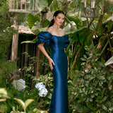 MEREDITH PUFF SLEEVES SCOOPED GOWN B82D81L