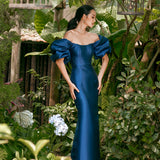 MEREDITH PUFF SLEEVES SCOOPED GOWN B82D81L