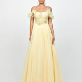 KELI OFF SHOULDER BALL GOWN B79D25L