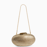 SOLENE OVAL CLUTCH GOLD 140