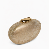 SOLENE OVAL CLUTCH GOLD 140