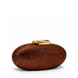 SOLENE OVAL CLUTCH COFFEE 140