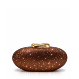 SOLENE OVAL CLUTCH COFFEE 140