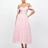 RHEA OFF SHOULDER MIDI B79D04S