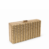 LILY ELEGANT DIAMANTE GOLD CLUTCH 2028-GOLD