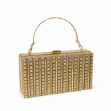 LILY ELEGANT DIAMANTE GOLD CLUTCH 2028-GOLD