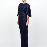 EMMALENE CAPE SLEEVE GOWN B79D09L