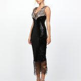 LEAH V NECK LACE MIDI B79D13S