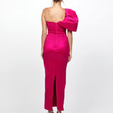 ELANOR DRAMATIC ONE SHOULDER MIDAXI B79D22L