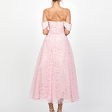 RHEA OFF SHOULDER MIDI B79D04S