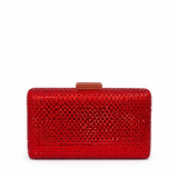 LAUNA SLEEK RHINESTONE RED CLUTCH 433-RED