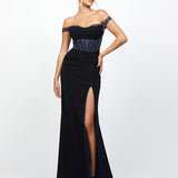 AGGIE OFF SHOULDER GOWN B79D11L