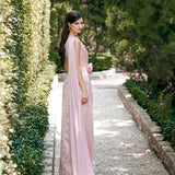 JUSTINE ONE SHOULDER CAPE GOWN B76D46L