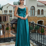 DIAMOND COWL WRAP GOWN B43D11LW