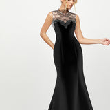 JANA LACE HIGH NECK GOWN B79D12L