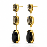 ADRIANA BLACK GOLD EARRINGS