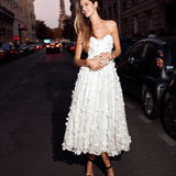ADELA SWEETHEART PETAL MIDI B41D01S - White