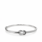 AMELIE DIAMANTE KNOT SILVER BANGLE