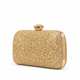 APHRODITE GLITTER CLASP GOLD CLUTCH 0014
