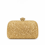 APHRODITE GLITTER CLASP GOLD CLUTCH 0014