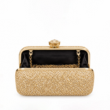 APHRODITE GLITTER CLASP GOLD CLUTCH 0014