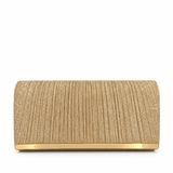 ATHENA PLEATED GLITTER GOLD CLUTCH 1136