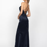 STEPHANIE COWL DRAPED SATIN GOWN B34D15L