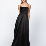 DIAMOND COWL WRAP GOWN B43D11LW