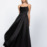 DIAMOND COWL WRAP GOWN B43D11LW