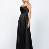 DIAMOND COWL WRAP GOWN B43D11LW