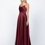 DIAMOND COWL WRAP GOWN B43D11LW