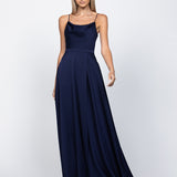 DIAMOND COWL WRAP GOWN B43D11LW