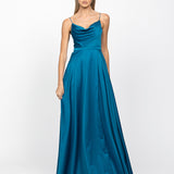 DIAMOND COWL WRAP GOWN B43D11LW