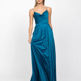 DIAMOND COWL WRAP GOWN B43D11LW