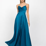 DIAMOND COWL WRAP GOWN B43D11LW