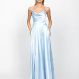 DIAMOND COWL WRAP GOWN B43D11LW