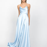 DIAMOND COWL WRAP GOWN B43D11LW