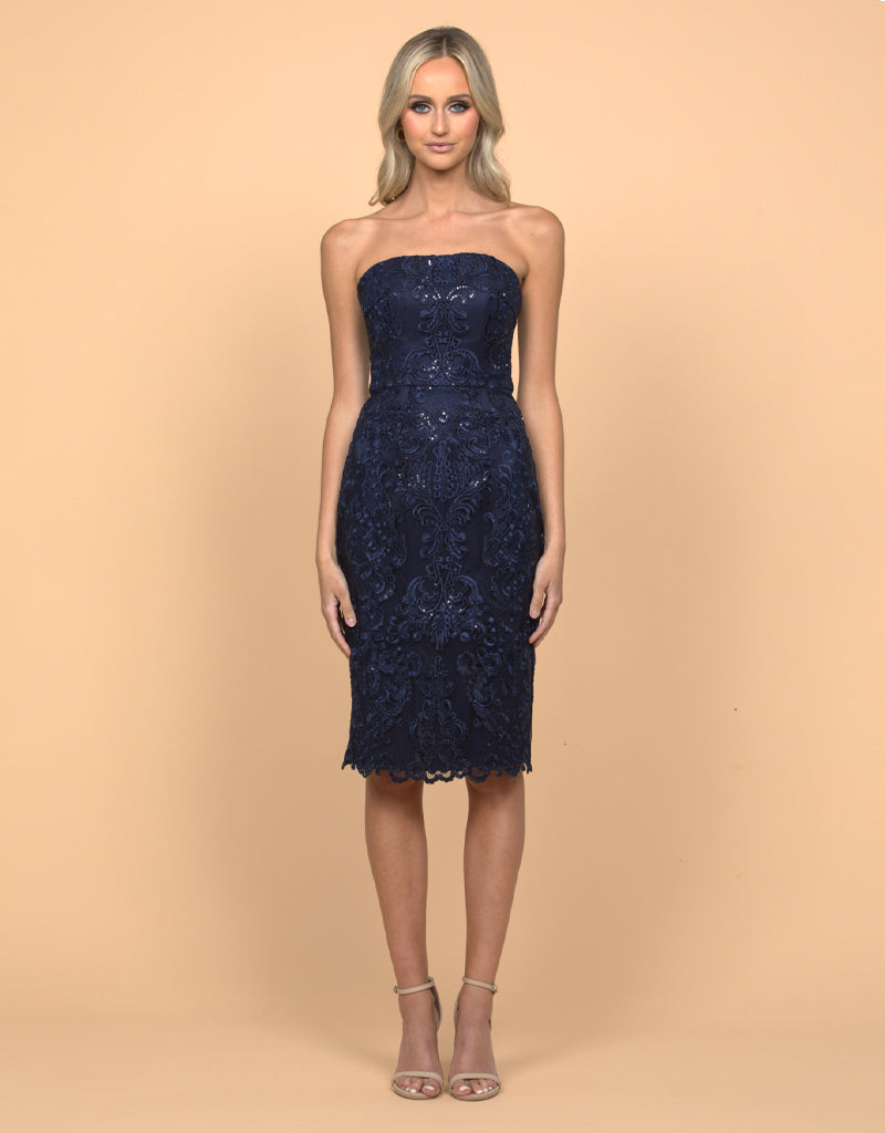 Review Florence Midi Dress In Navy