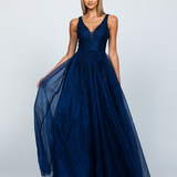 JORDAN PLUNGE NECK BALL GOWN B57AD41L