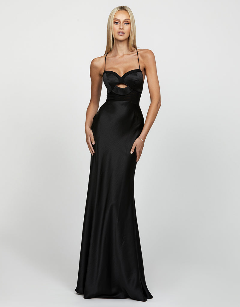 AUGUSTA SHEER PANELLED GOWN B62D06L