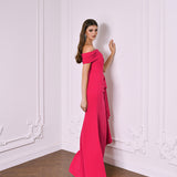 QUINNY OFF SHOULDER GOWN B64D13L